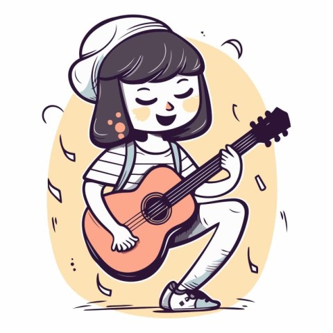 guitar. musician. music. instrument. musical. girl. cheerful. ca