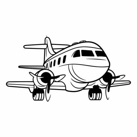 airplane icon cartoon isolated vector illustration graphic desig