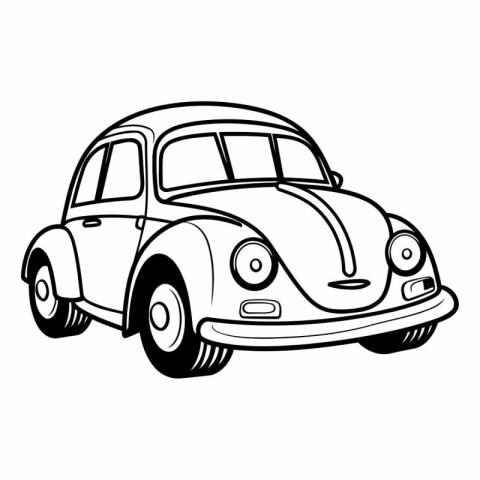 Retro car icon. Cartoon illustration of retro car vector icon fo