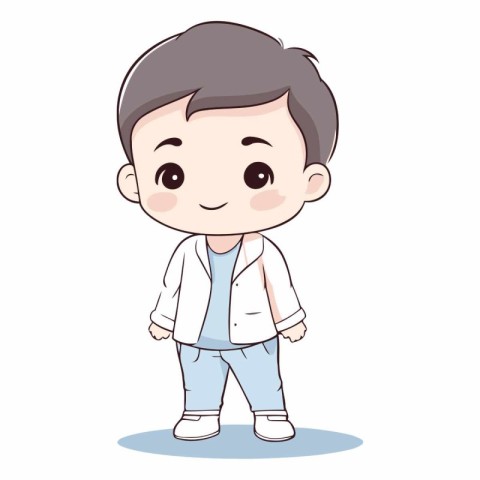 cute little boy cartoon vector illustration graphic design. eps1