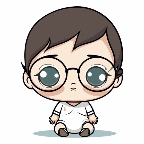 cute little boy wearing eyeglasses. eps10