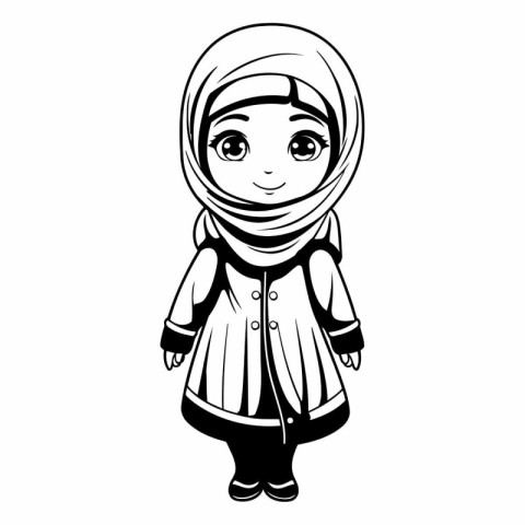 Cute muslim girl in hijab for your design