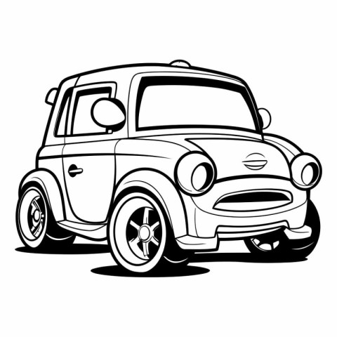 Retro car on a white background for your design