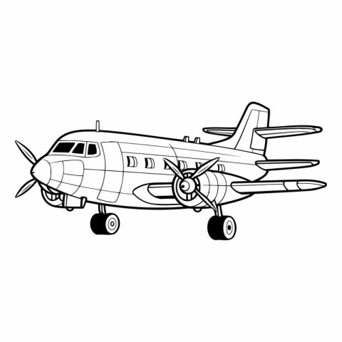 Airplane icon. Cartoon illustration of airplane vector icon for