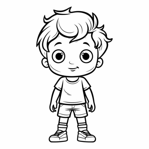 Cute little boy cartoon of a cute little boy.