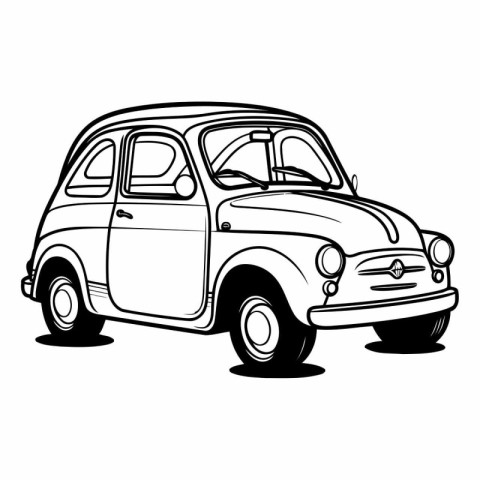 Retro car icon. Cartoon illustration of retro car vector icon fo