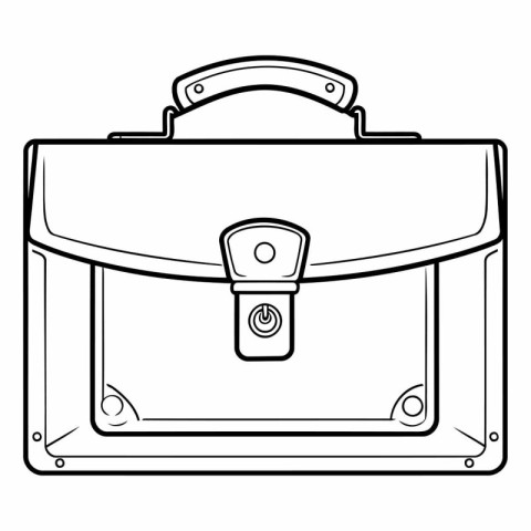 Briefcase icon. Outline illustration of briefcase vector icon fo