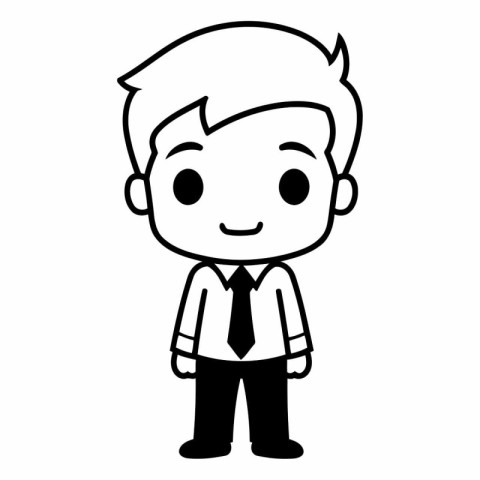 businessman cartoon character on white background graphic design