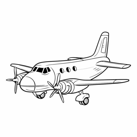 Airplane icon. Cartoon illustration of airplane vector icon for