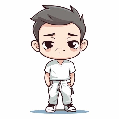 Karate boy cartoon icon vector illustration graphic design vecto