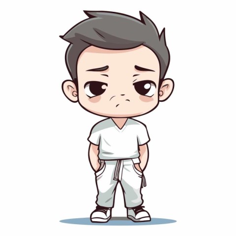 Karate boy cartoon icon vector illustration graphic design vecto