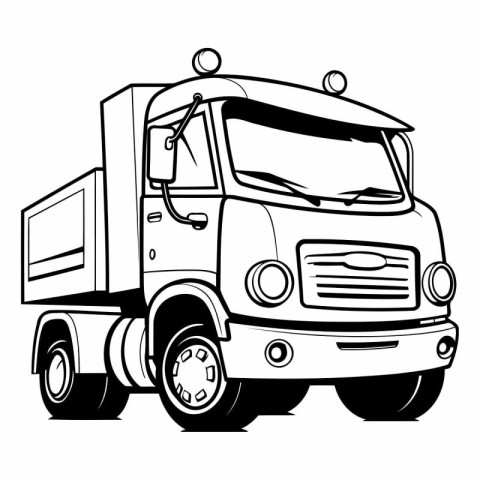 truck on a white background. eps10