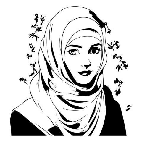 Portrait of a beautiful muslim woman with hijab