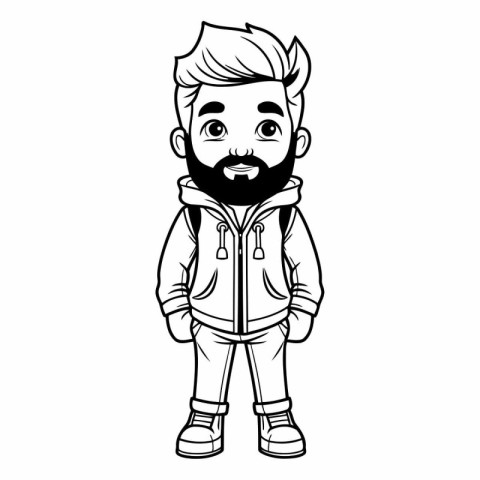 Hipster man cartoon vector illustration graphic design vector il