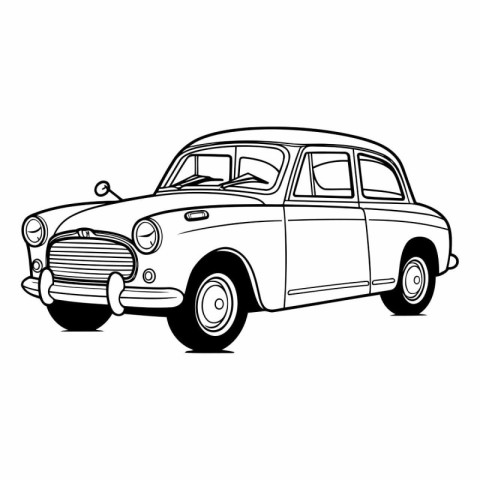 Retro car icon. Cartoon illustration of retro car vector icon fo