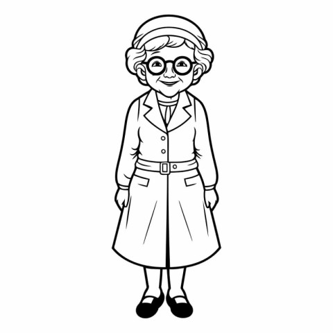 Grandmother cartoon design. Old person grandparents woman avatar