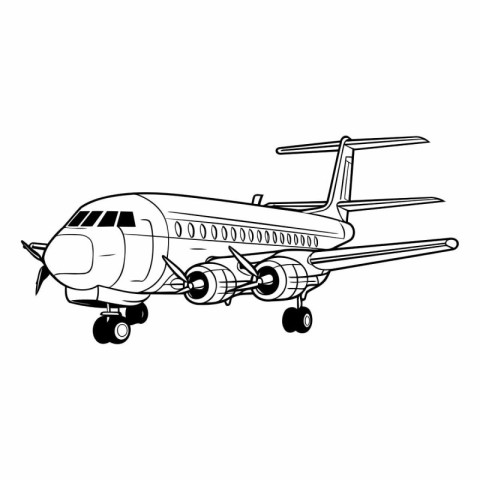 airplane flying icon image vector illustration design  black and