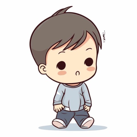 cute little boy cartoon design eps10 graphic