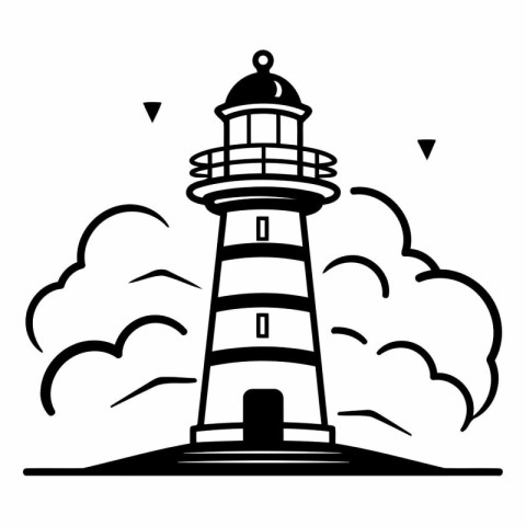 Lighthouse icon. Simple illustration of lighthouse icon for web