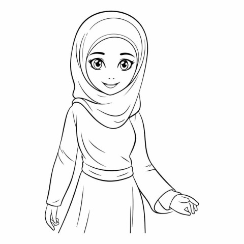 Hijab girl of a muslim woman.