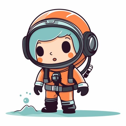 Cute little boy in space suit. Astronaut.