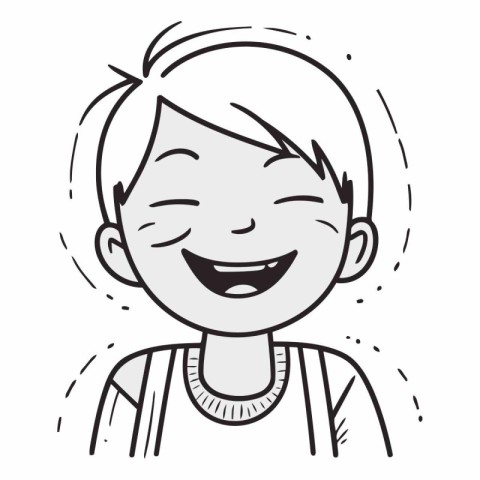 cute little boy face cartoon vector illustration graphic design