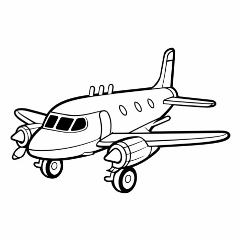 Airplane icon. Outline illustration of airplane vector icon for