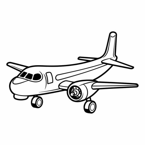 Airplane icon. Simple illustration of airplane vector icon for w