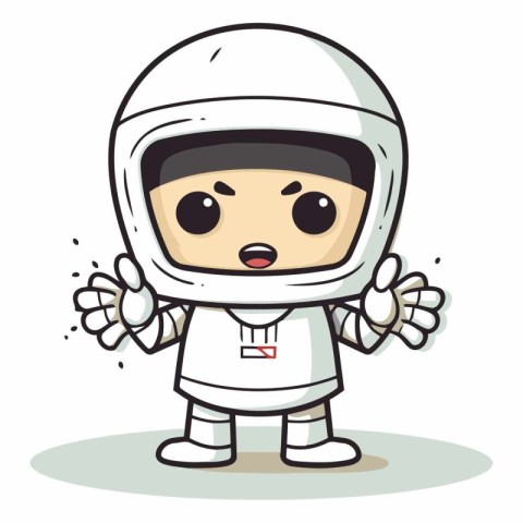 Astronaut character design. Isolated on white background.