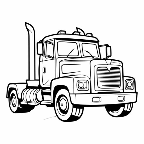 Vector illustration of a pick up truck isolated on a white backg