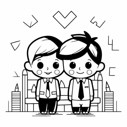 Businessman and woman cartoon design. Man business management co