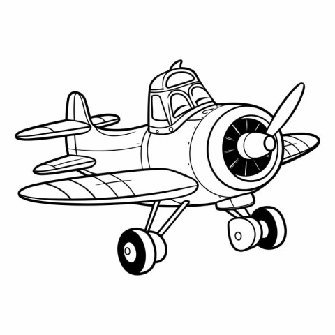 Airplane icon. Cartoon illustration of airplane vector icon for