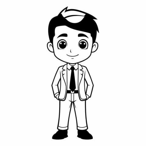 cute boy with pilot uniform avatar cartoon character vector illu