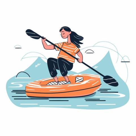 Woman paddling on a stand up paddleboard.