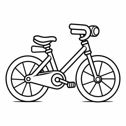 Bicycle icon. Outline illustration of bicycle vector icon for we