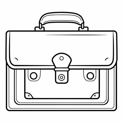 Briefcase icon. Outline illustration of briefcase vector icon fo