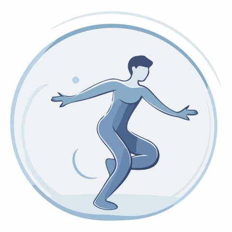 vector illustration of a running man. isolated on a white backgr