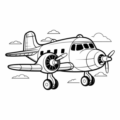 airplane flying icon cartoon vector illustration graphic design