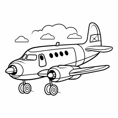 Airplane icon. Cartoon illustration of airplane vector icon for