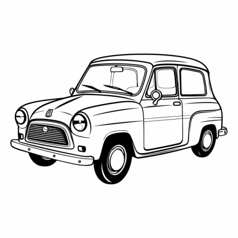 Retro car icon. Cartoon illustration of retro car vector icon fo