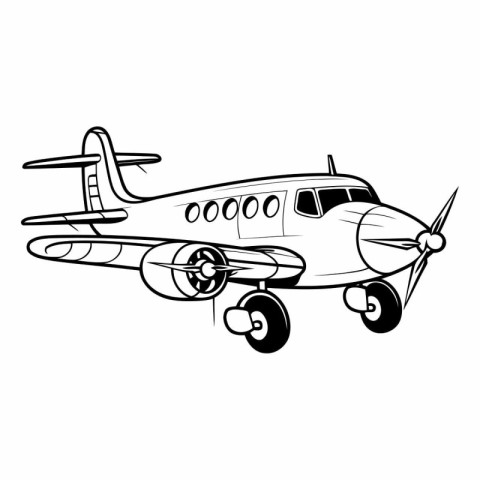 airplane icon over white background. flat design.