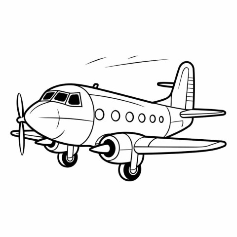 Airplane icon. Cartoon illustration of airplane vector icon for