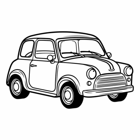 Retro car icon. Cartoon illustration of retro car vector icon fo