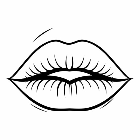 Lips icon. Simple illustration of lips icon for web design isola