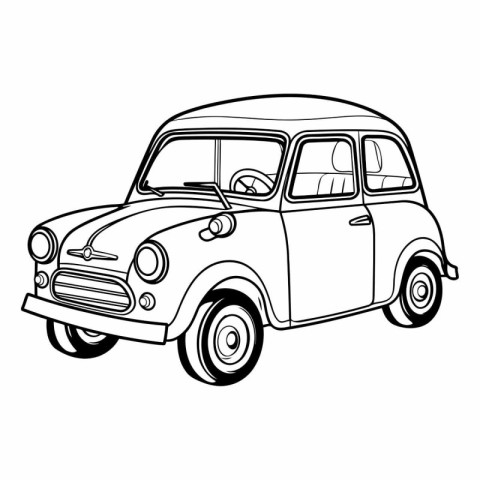 Retro car icon. Cartoon illustration of retro car vector icon fo