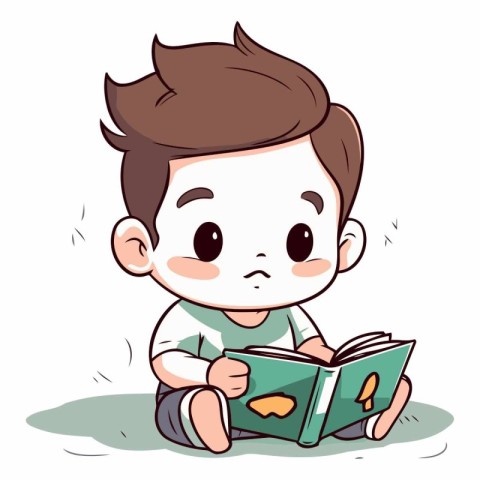 Boy reading a book of a boy reading a book.