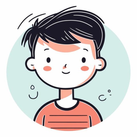 Vector illustration of a boy in a flat style. Cartoon character.