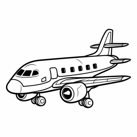 Airplane icon. Cartoon illustration of airplane vector icon for