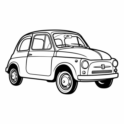 Retro car icon. Cartoon illustration of retro car vector icon fo