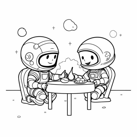 Astronaut and spaceman cartoon design. space futuristic cosmos o